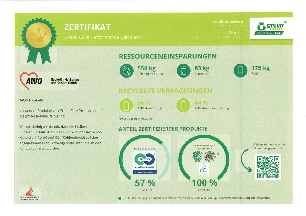 Green Care-Zertifikat_TANA GmbH